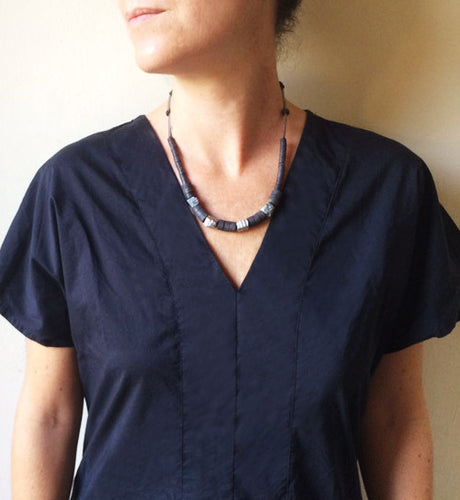 Ferro Necklace - Short Pyrite Necklace - MERCe