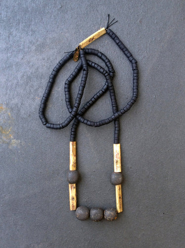 Long Rustic Stone Necklace - MERCe